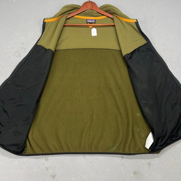 Patagonia Synchilla Fleece Vest Mens XXL Olive Green Full Zip Gorpcore - Picture 4 of 10